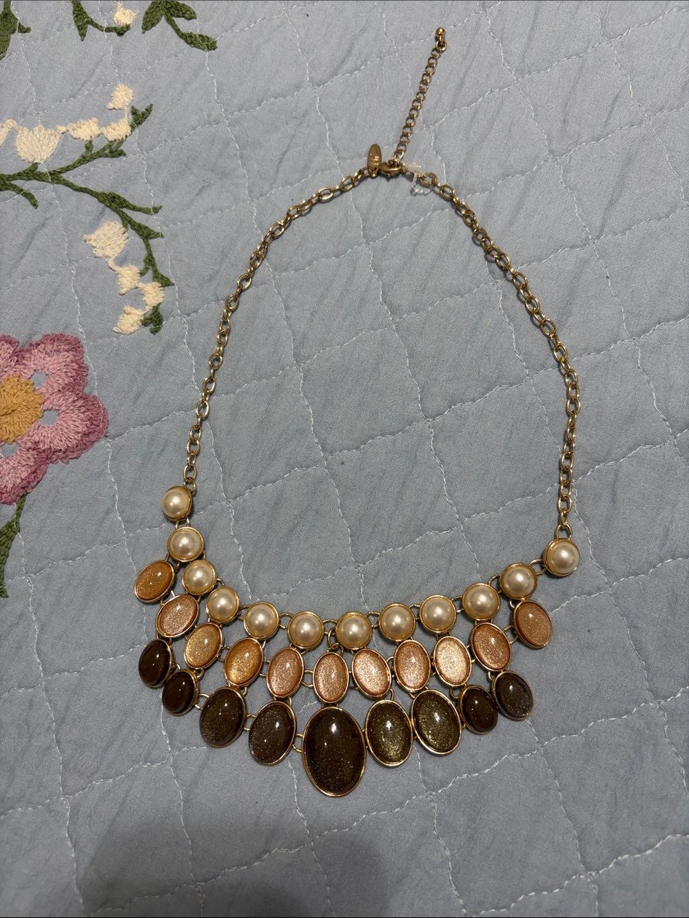 New York & Company gold-tone multi layer necklace precious